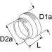 1320127A - Reduktion til varm luftrør fra ø60-55mm.